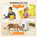 Mewra Auto Feeder 2L Smart WiFi cat feeder on a cream counter